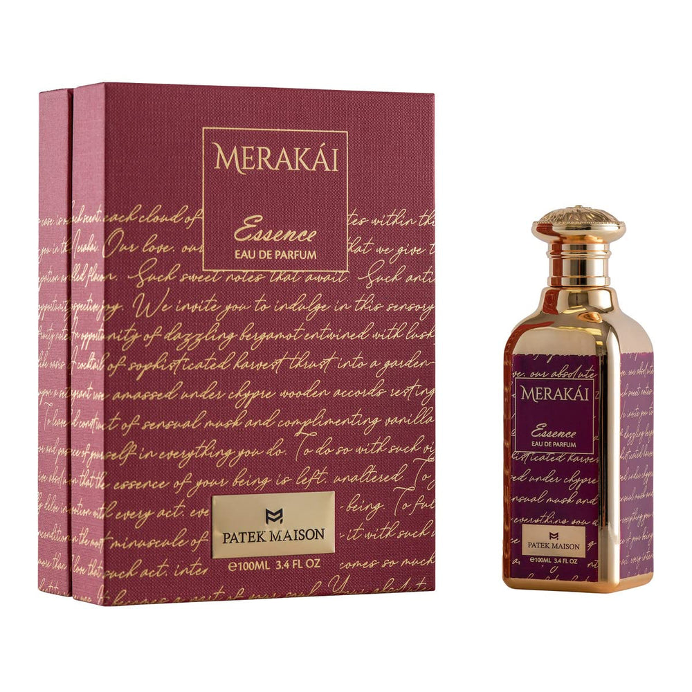 Patek Maison Merakai Essence bottle-front view, ideal for evening wear and modern sophistication.