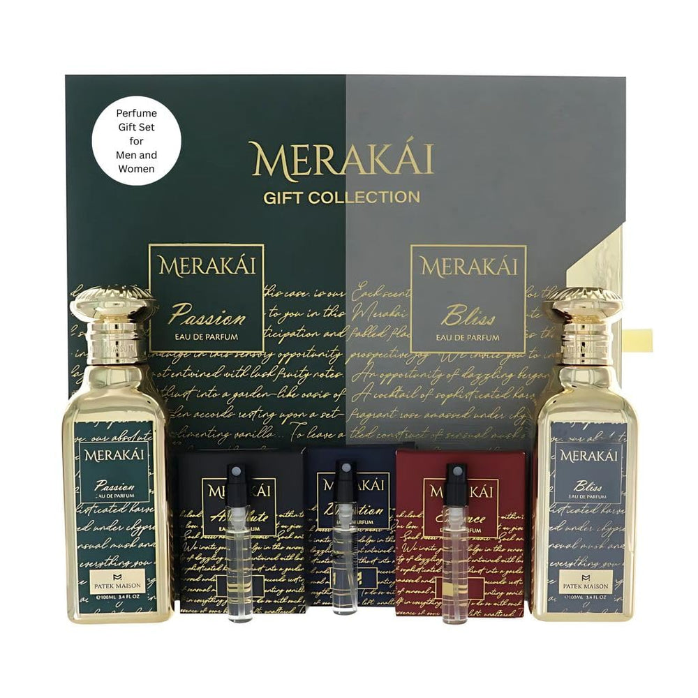 Patek Maison Merakai Passion EDP spray bottle with exotic spices and floral notes for evenings.