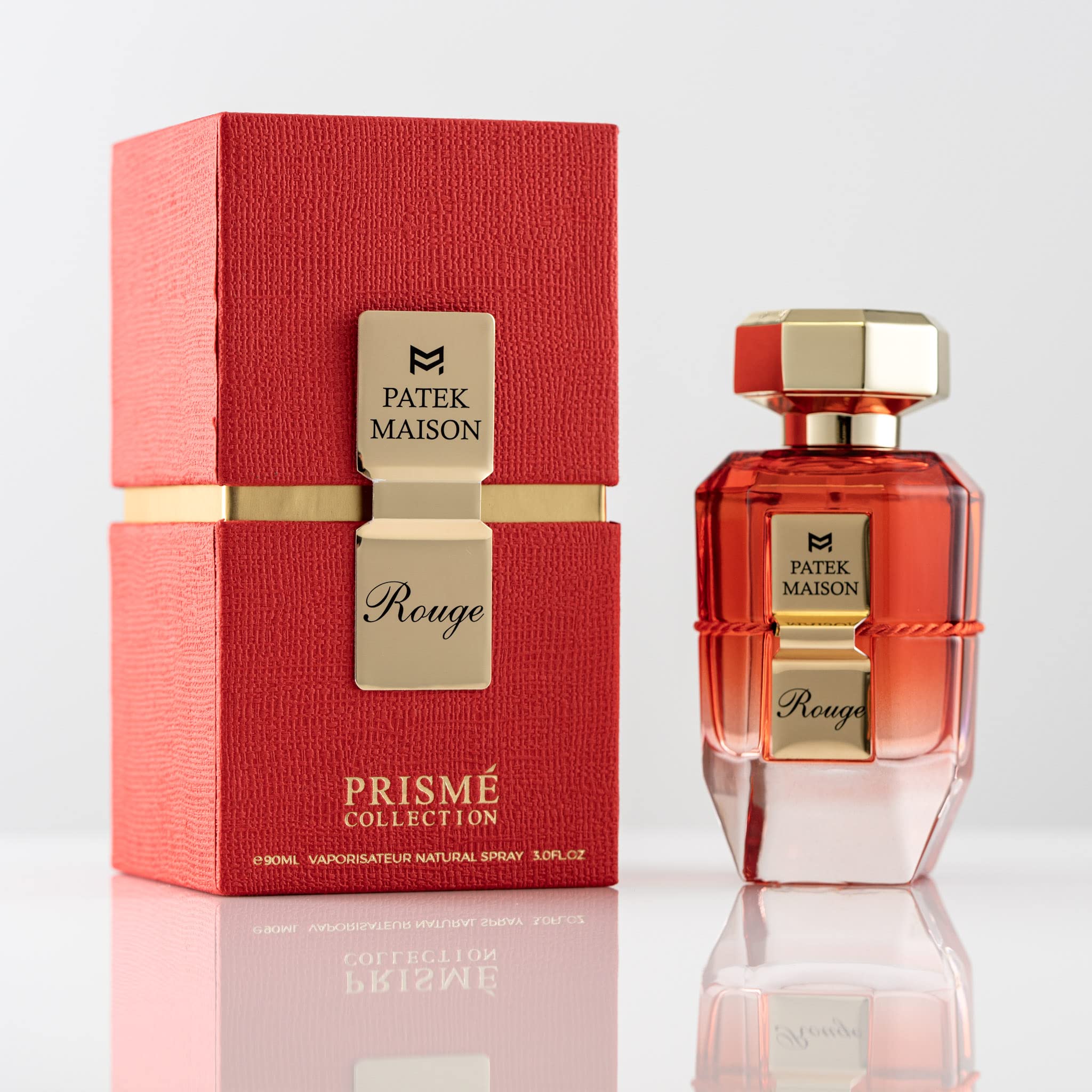 Patek Maison Prisme Rouge top notes close-up evokes luxury and intrigue.