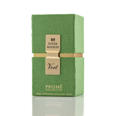 Patek Maison Prisme Vert perfume drops demonstrate an enduring woody-musk finish.