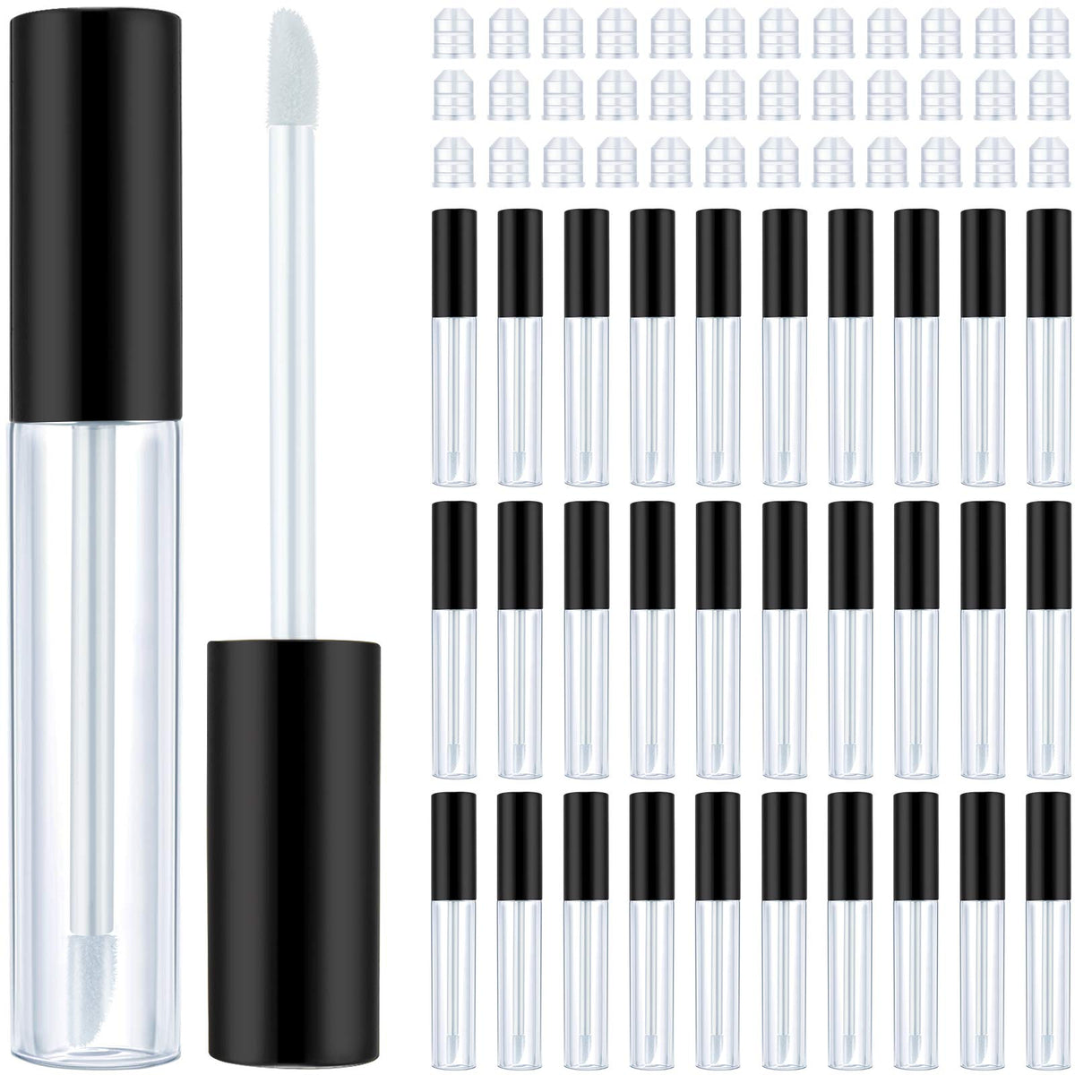 Patelai 50-pack 10ml tubes with black cap for on-the-go cosmetics storage.