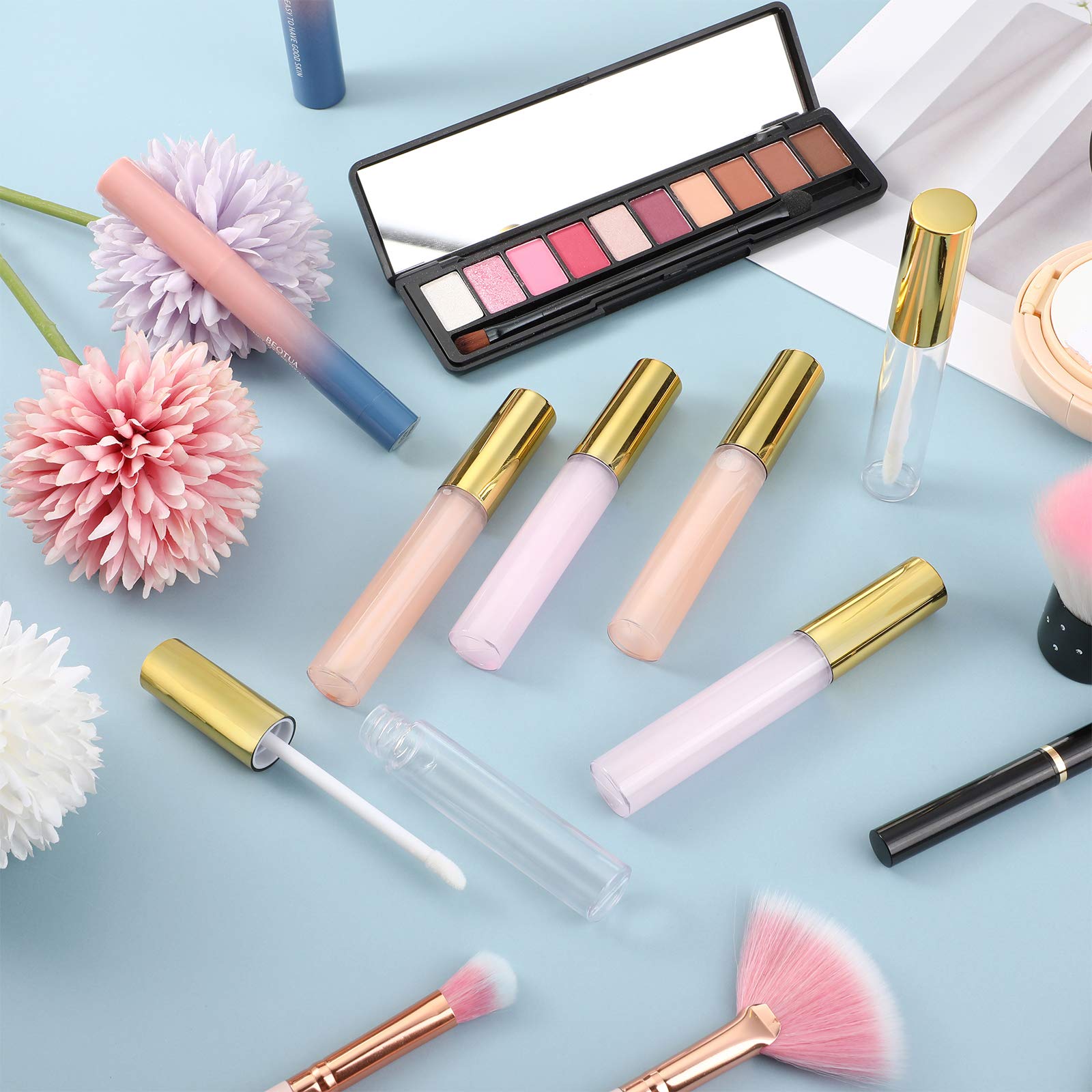 Patelai clear lip gloss bottle shown with gold cap for premium look