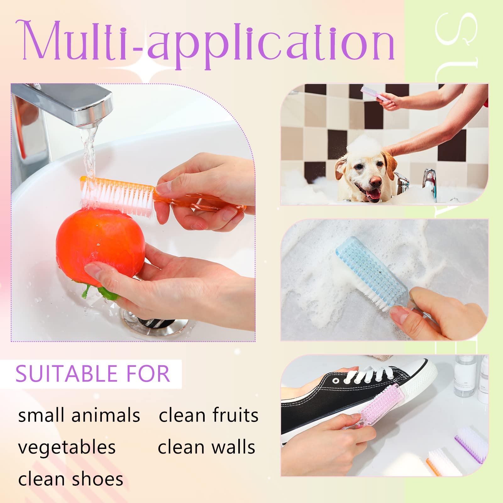 Patelai nail brush bristles thoroughly remove dirt from nails and pots