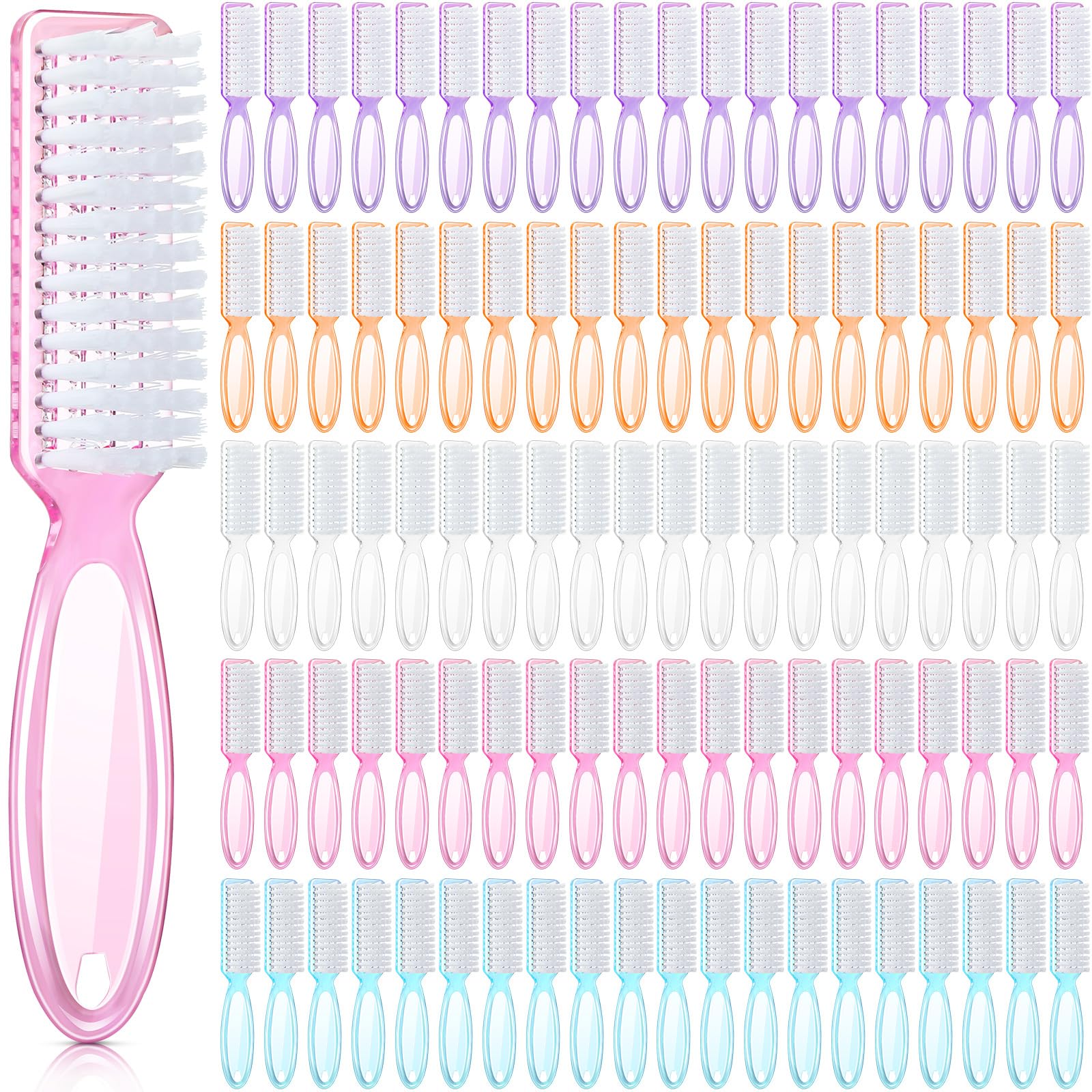 Patelai nail brush with colorful handle grip for comfortable nail cleaning at the sink