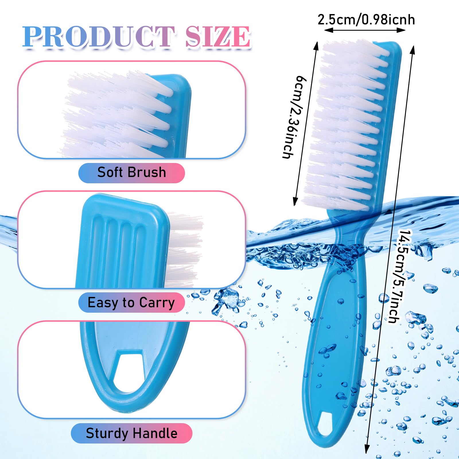 Patelai nail brush with non-slip handle and sturdy bristles for thorough cleaning