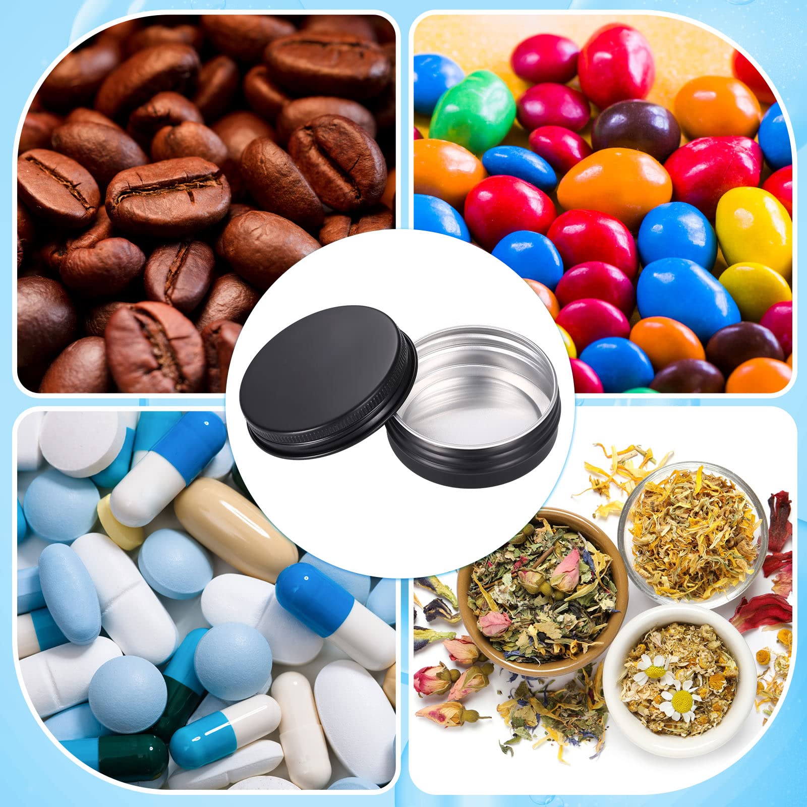 Travel-friendly Patelai matte black tin for on-the-go use.