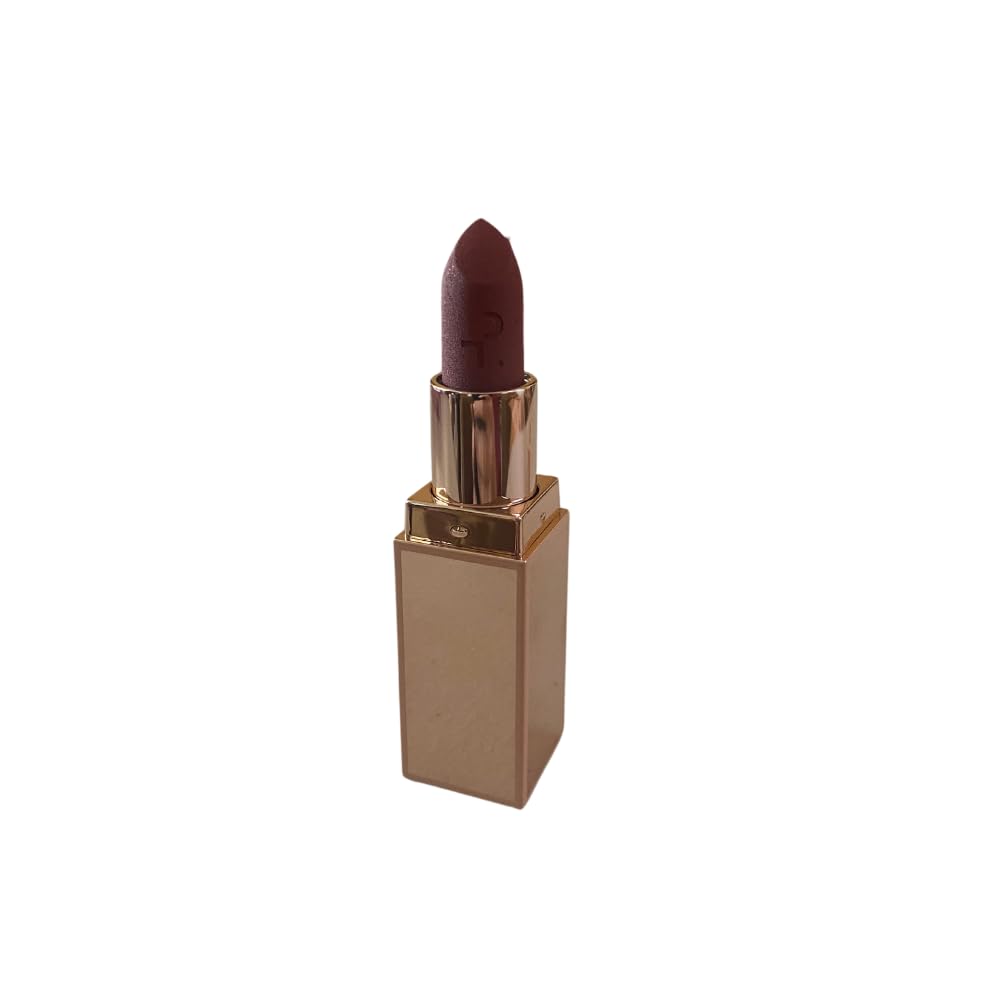 PATRICK TA Major Headlines Matte Suede Lipstick Seductive swatch shows velvety matte finish