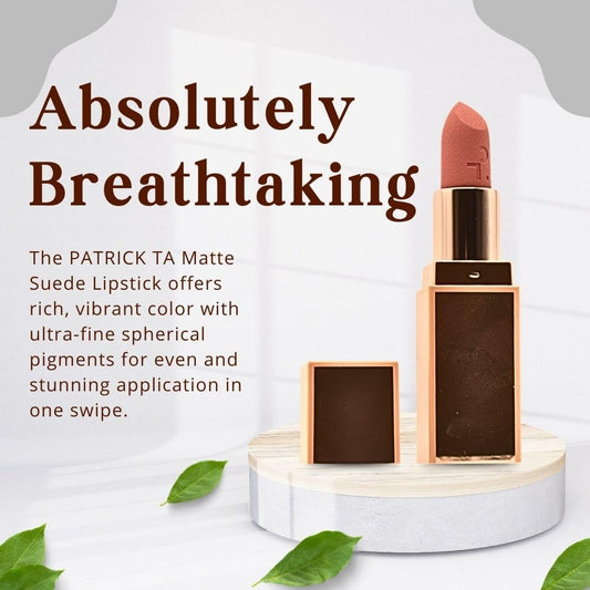 Close-up application shows creamy glide and even coverage of Patrick Ta Major Headlines Shy