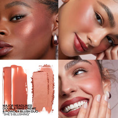 Patrick Ta Major Headlines powder blush finish delivers a lightweight glow with lasting color.