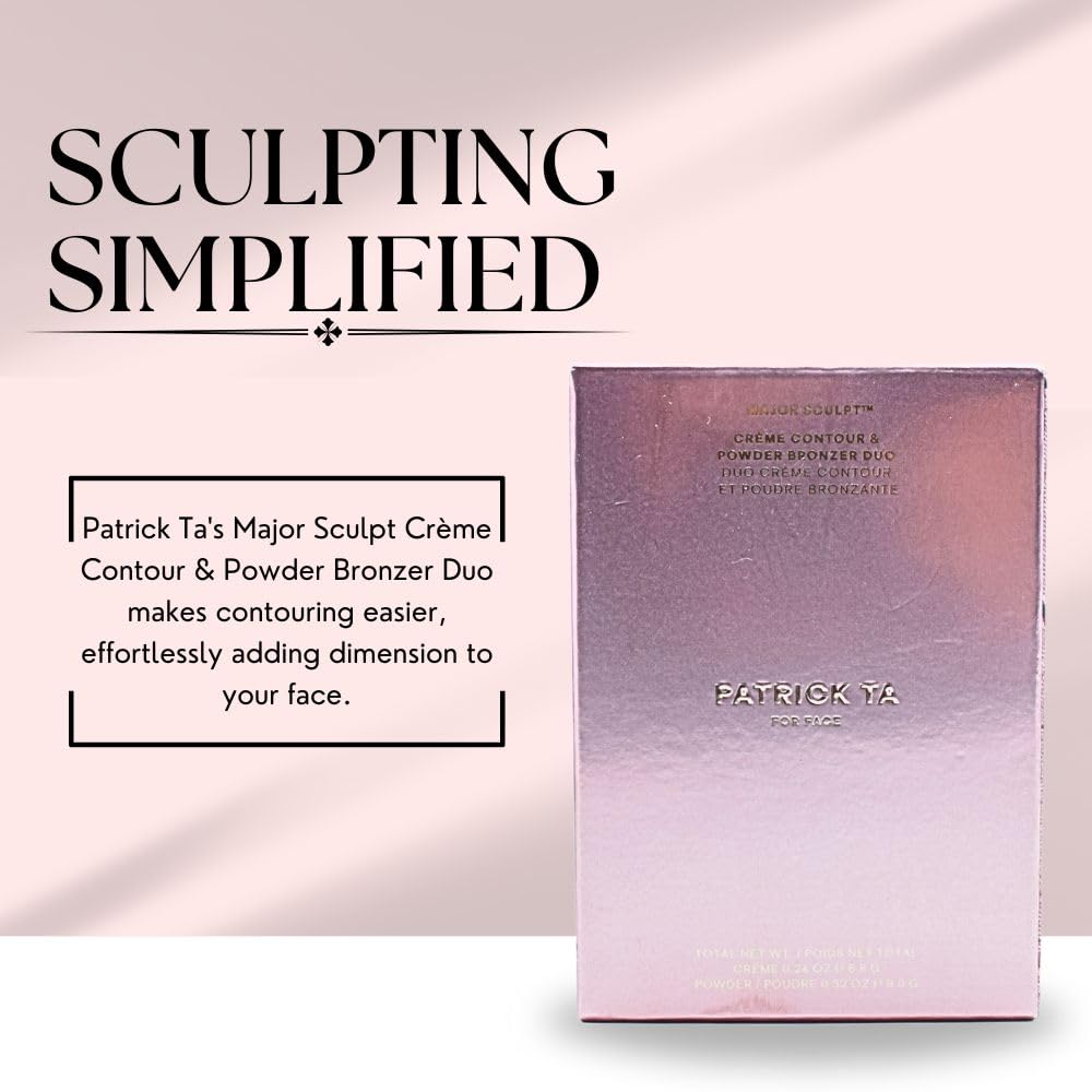 Patrick Ta Major Sculpt Powder Bronzer adds natural warmth and glow.