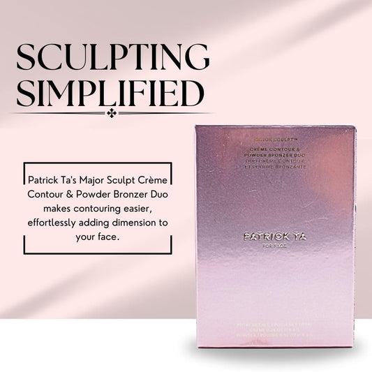 Patrick Ta Major Sculpt Powder Bronzer adds natural warmth and glow.
