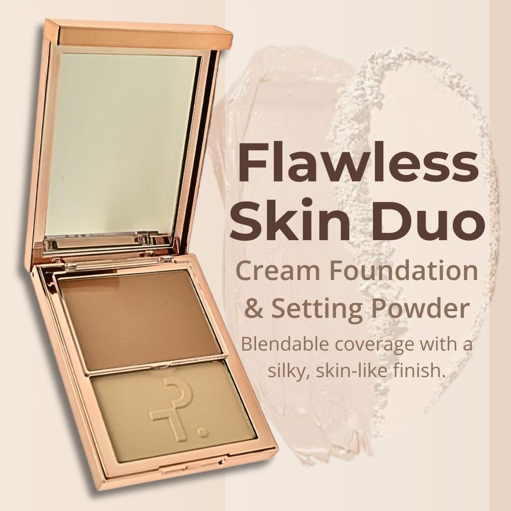 Patrick Ta Major Skin creme foundation swatch demonstrating buildable coverage