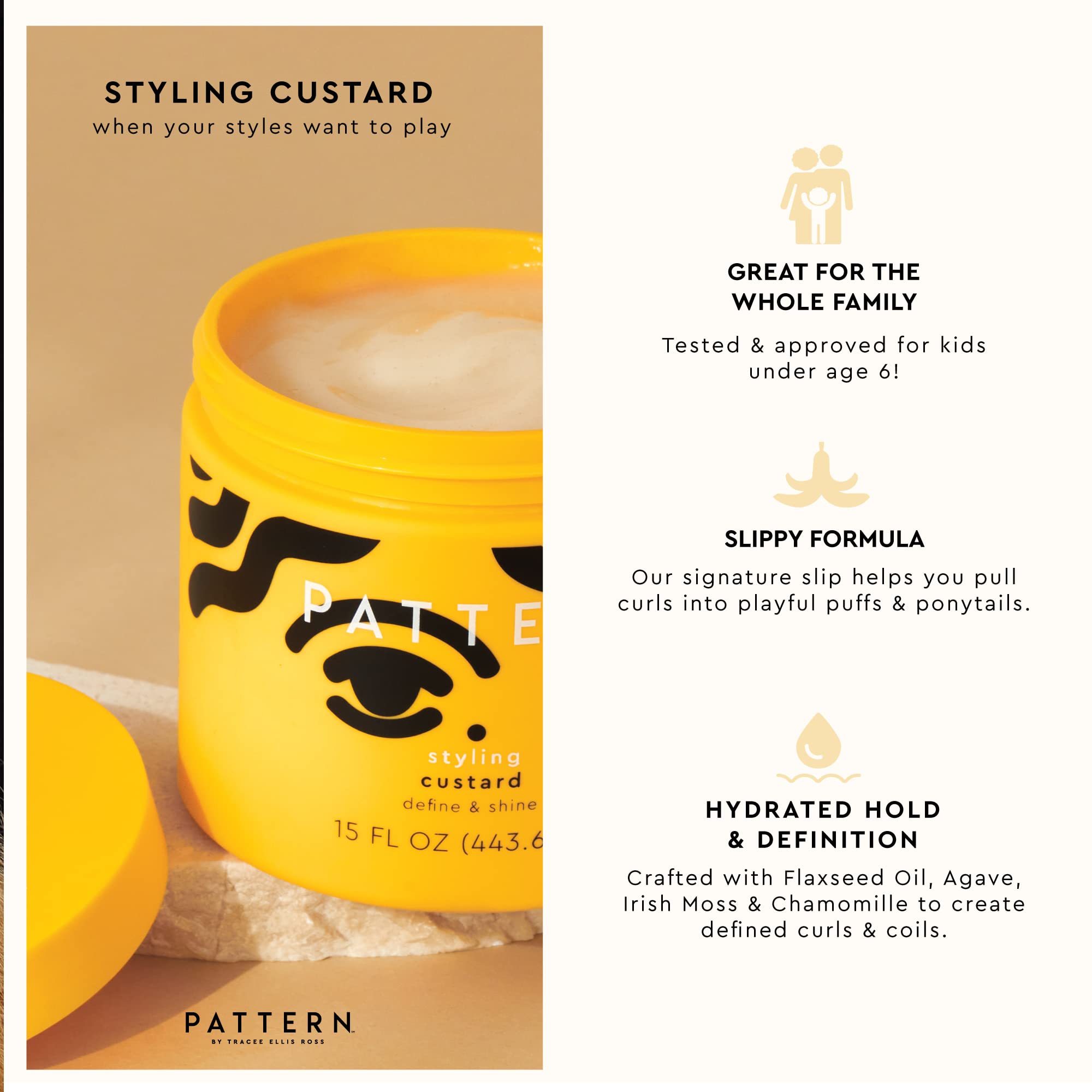 Pattern Beauty Styling Custard close-up shows creamy, slip-ready texture