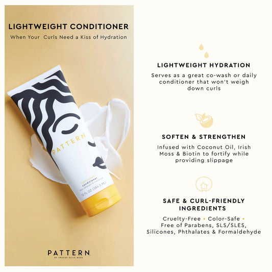 PATTERN conditioner cream application closeup showing smooth detangling preparation
