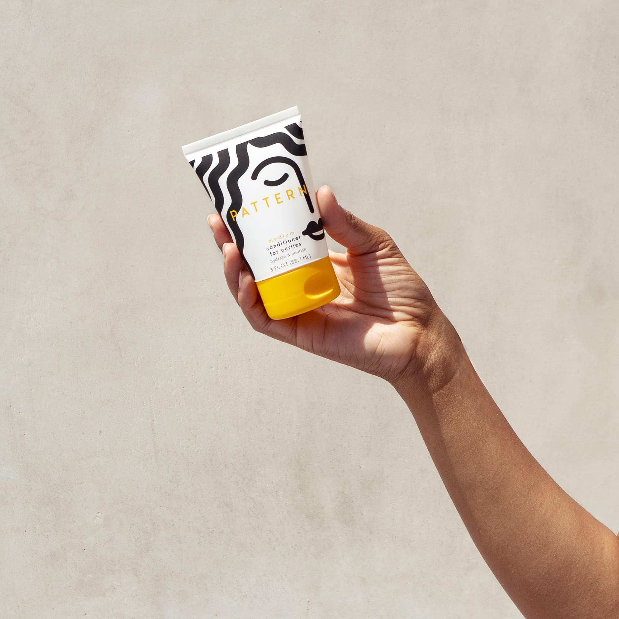 Creamy PATTERN conditioner swatch delivers rich moisture for defined curls