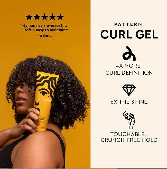 PATTERN Curl Gel creamy texture enhances slip for easy styling and shaping.