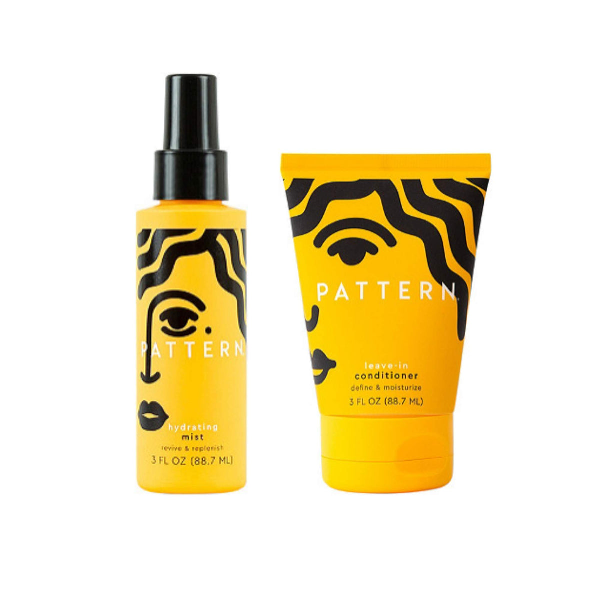 Pattern Hydrating Mist bottle pour for even distribution and refreshed curls