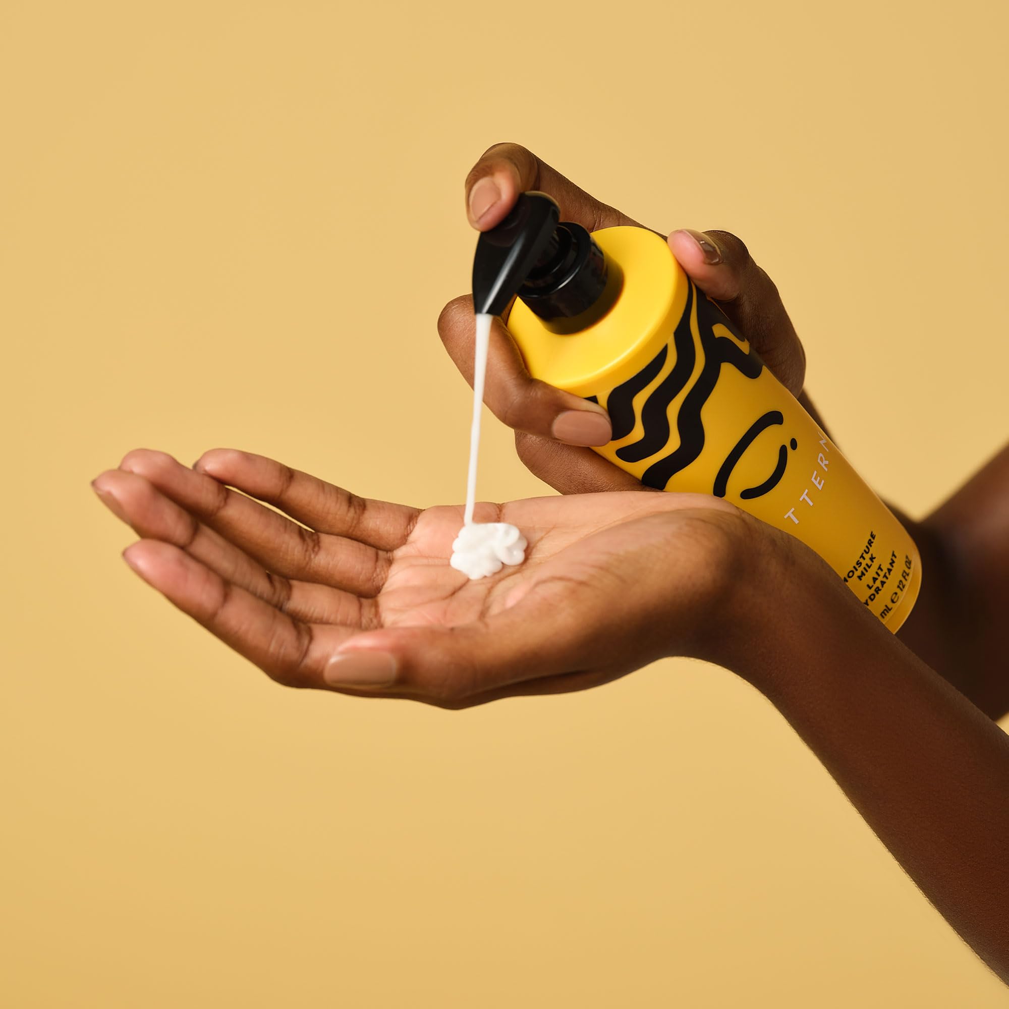 PATTERN Moisture Hair Milk packaging conveys premium care