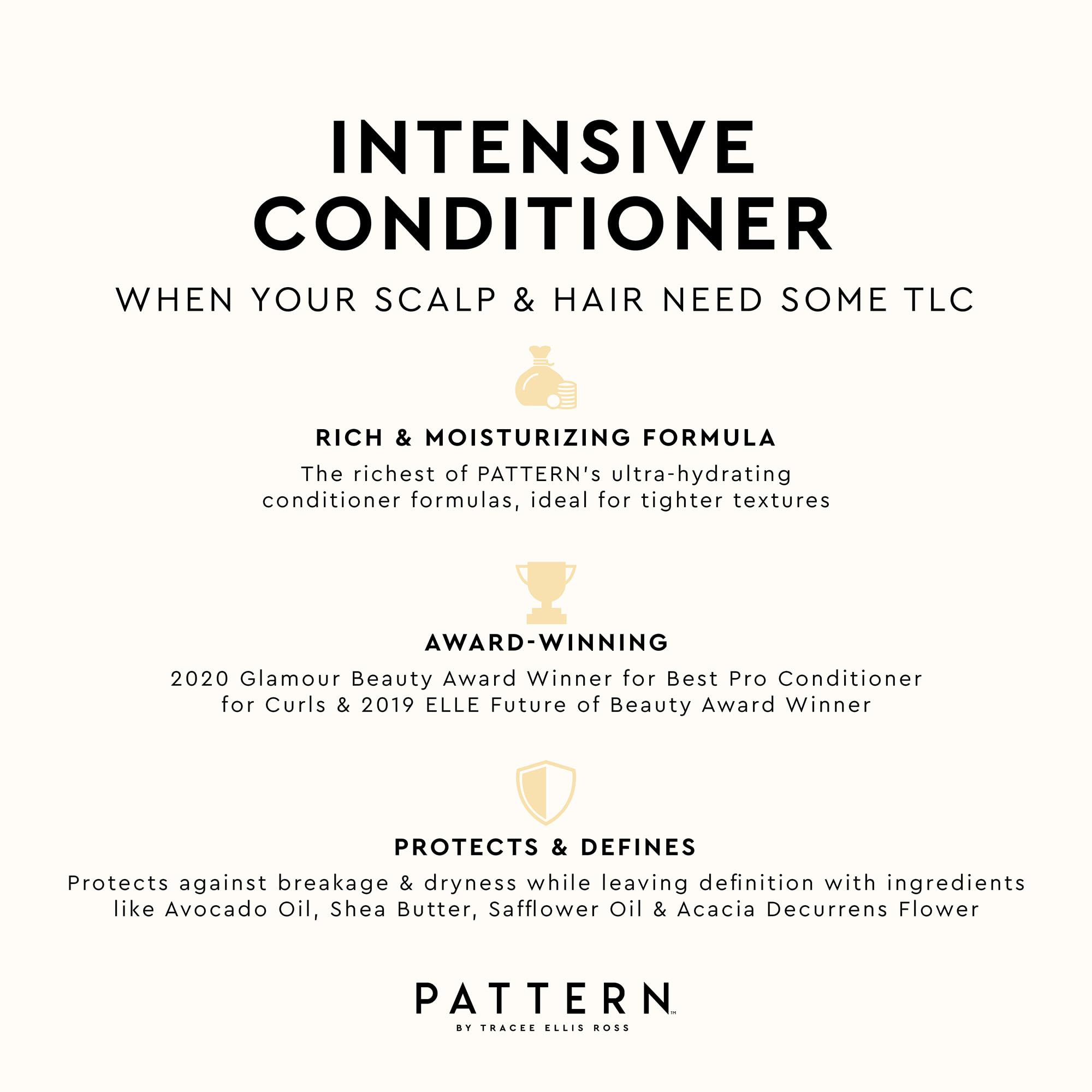 PATTERN Intensive Conditioner jar highlighting generous 29 oz size.