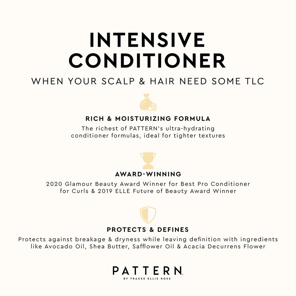 PATTERN Intensive Conditioner jar highlighting generous 29 oz size.
