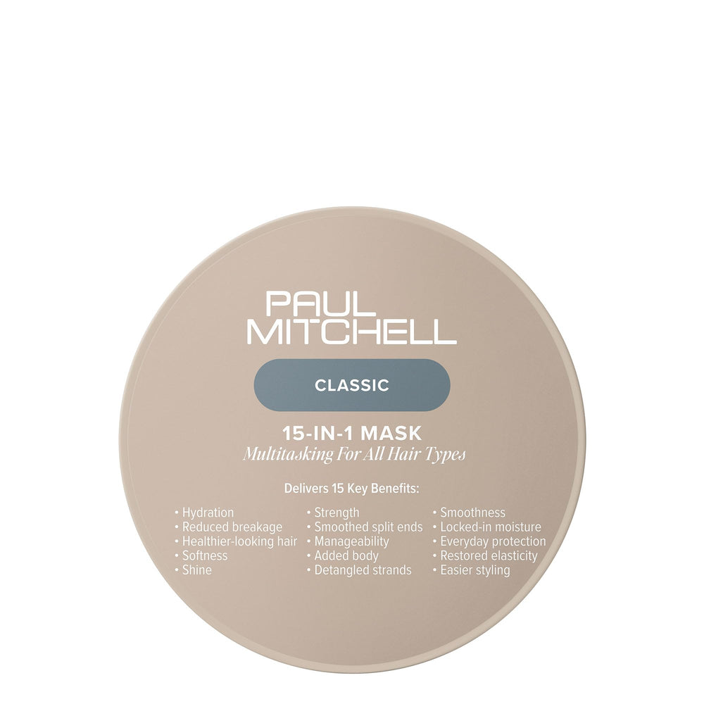 Paul Mitchell 15-In-1 Mask bottle with multitasking formula for hydrated hair
