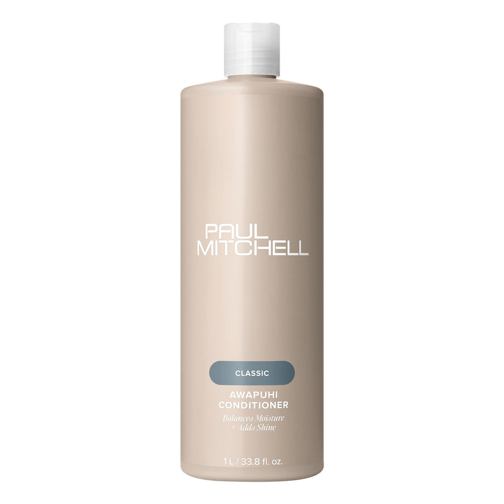 Paul Mitchell Awapuhi Conditioner bottle front shows lightweight moisture for all hair types