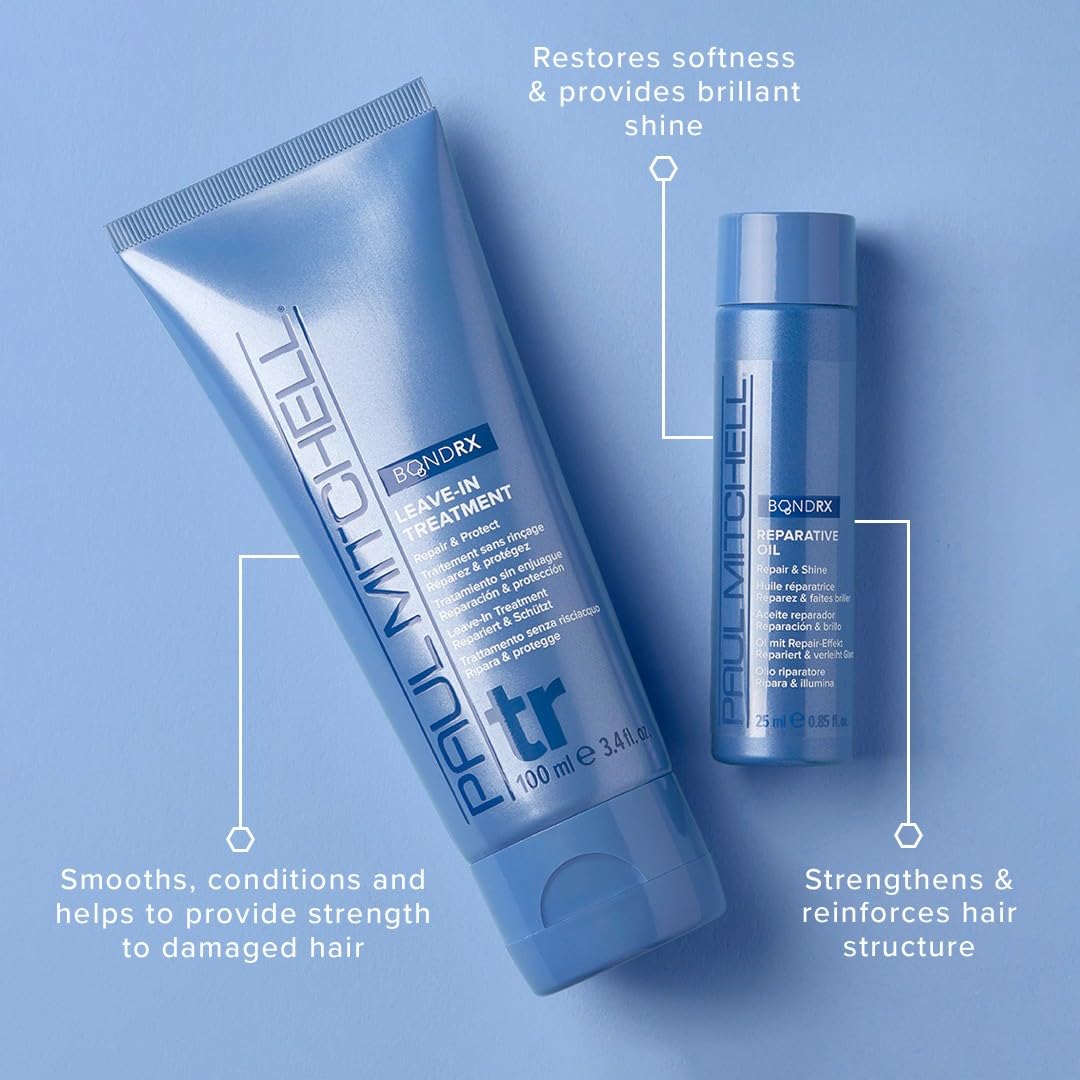 Bond Rx Reparative Oil texture shown as lightweight, non-greasy formula
