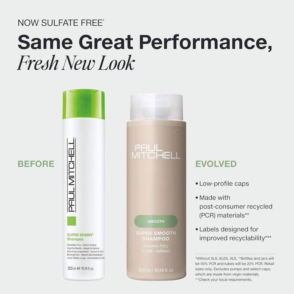 Paul Mitchell Book of Smooth conditioner bottle highlighting heat-activated conditioning for smoother strands.