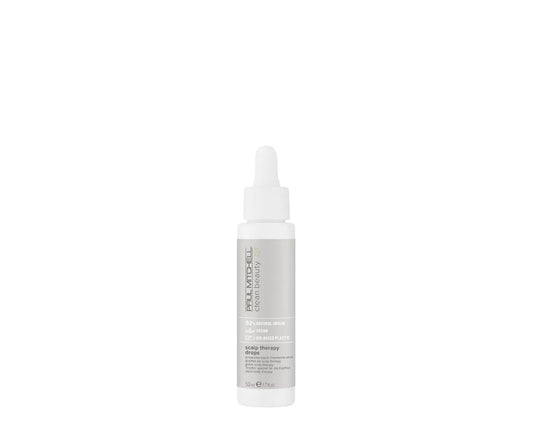 Paul Mitchell Clean Beauty Scalp Therapy Drops bottle with ultra-light serum for all scalp types.