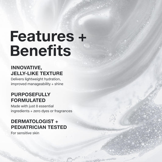 Paul Mitchell Clear Jelly Mask jar closeup shows dye-free formula suitable for sensitive skin.