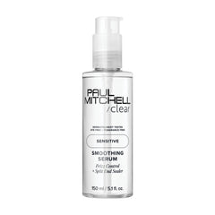 Paul Mitchell Clear Smoothing Serum bottle for fragrance-free, gentle smoothing.