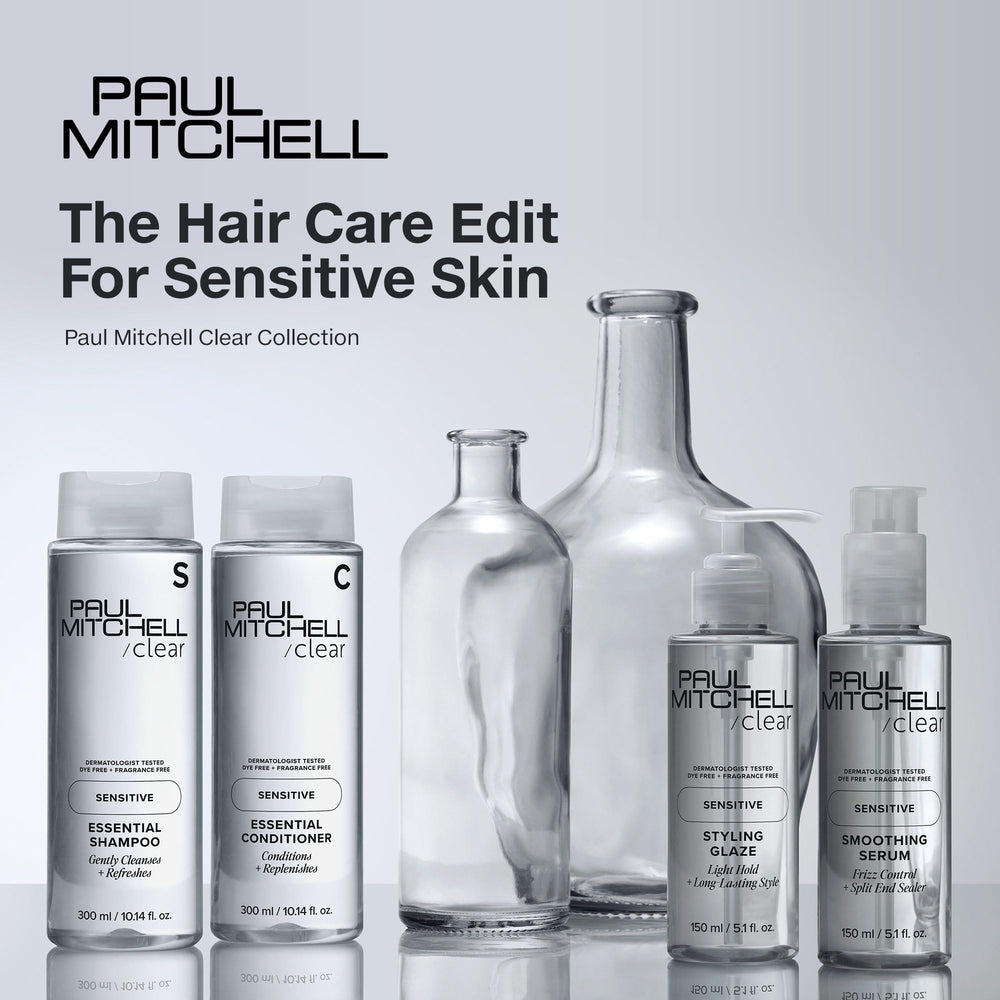 Fragrance-free formula applied to scalp, suitable for sensitive skin.