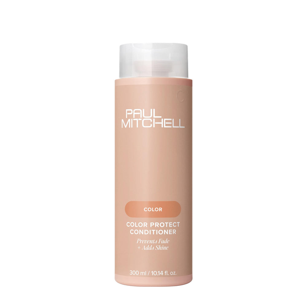 Paul Mitchell Color Protect conditioner bottle demonstrates color-safe formula for vibrant, protected hair