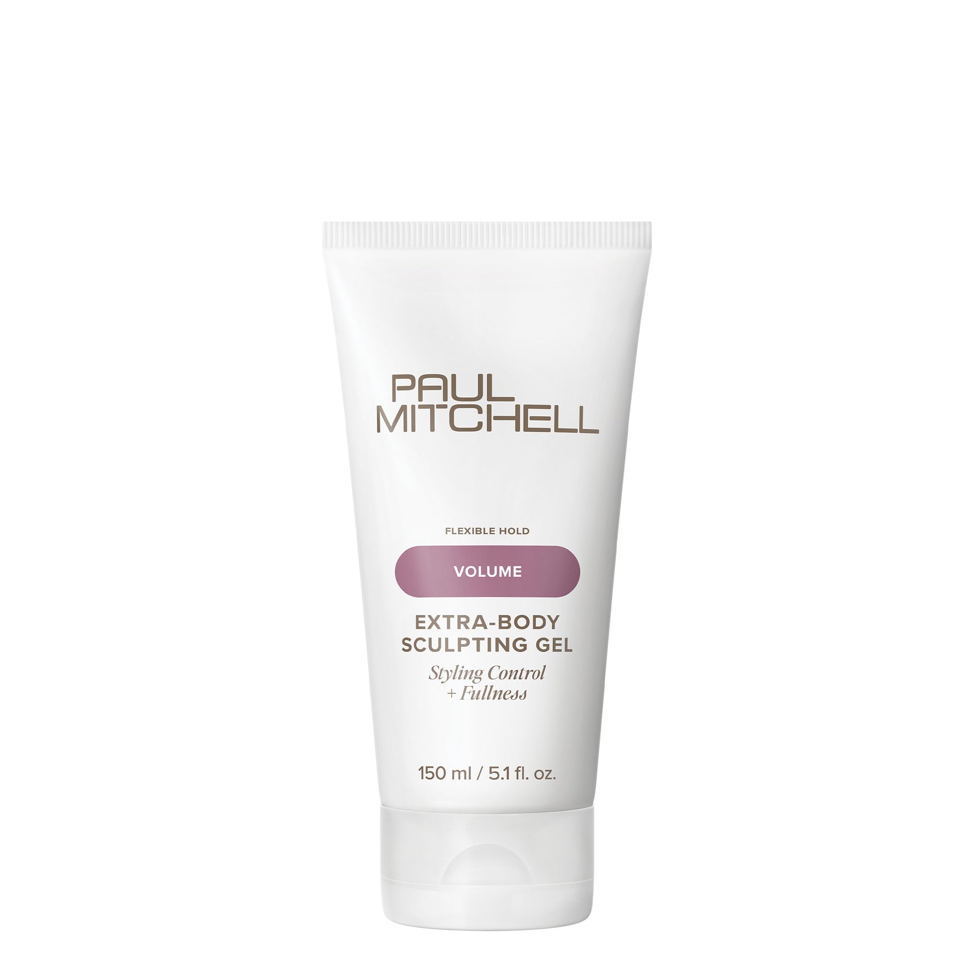 Paul Mitchell Extra-Body Gel bottle front, compact packaging for easy storage.