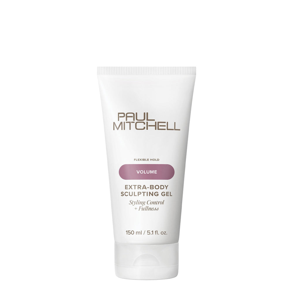 Paul Mitchell Extra-Body Gel bottle front, compact packaging for easy storage.