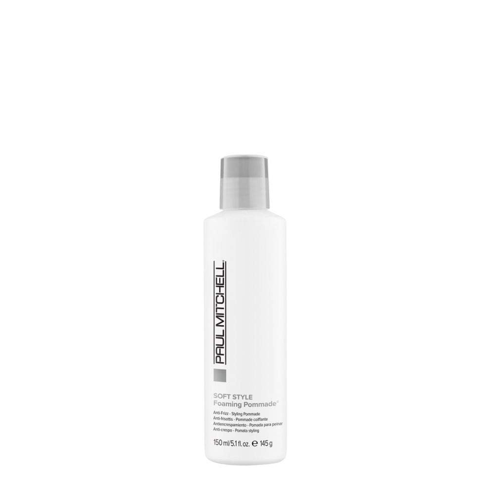 Paul Mitchell Foaming Pomade bottle showing light hold for waves and curls