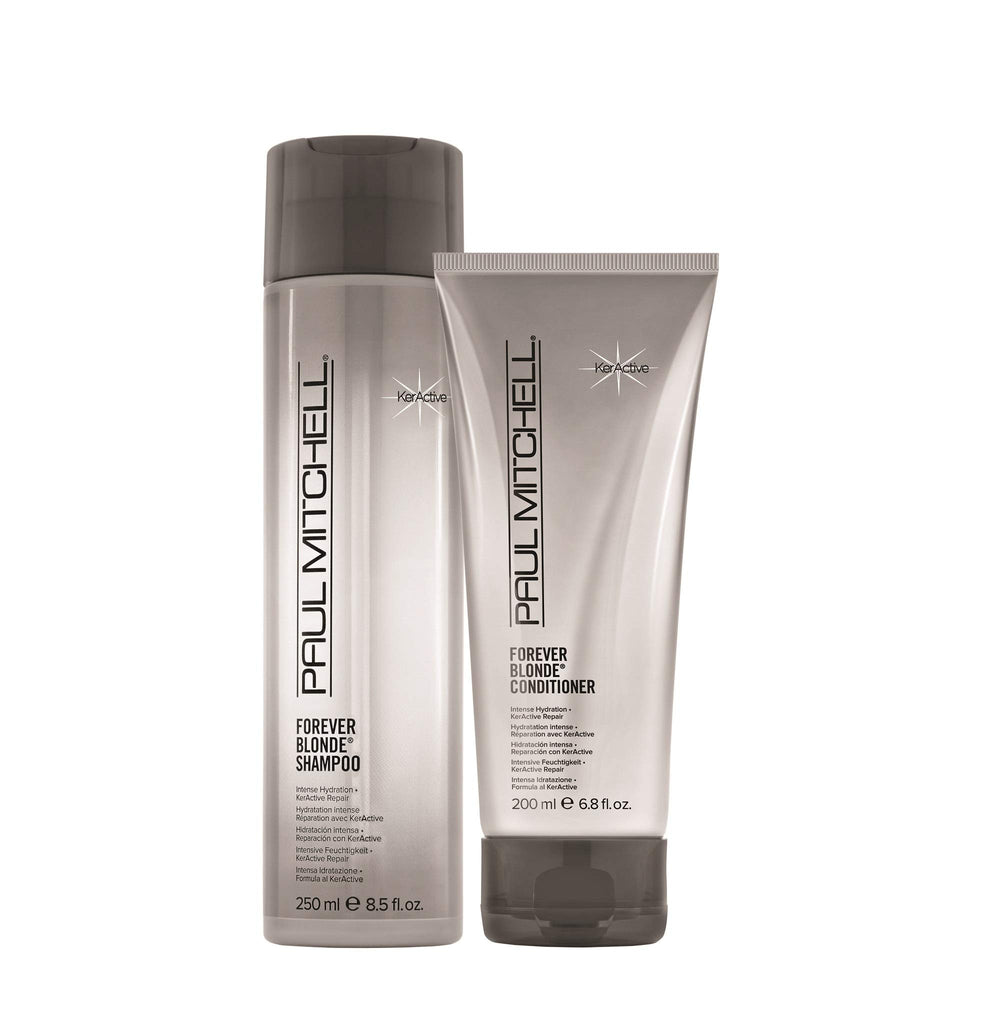 Paul Mitchell Forever Blonde conditioner bottle for detangling highlighted hair