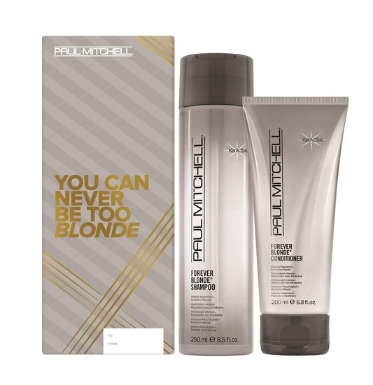 Paul Mitchell Forever Blonde shampoo bottle for gentle cleansing of chemically treated hair