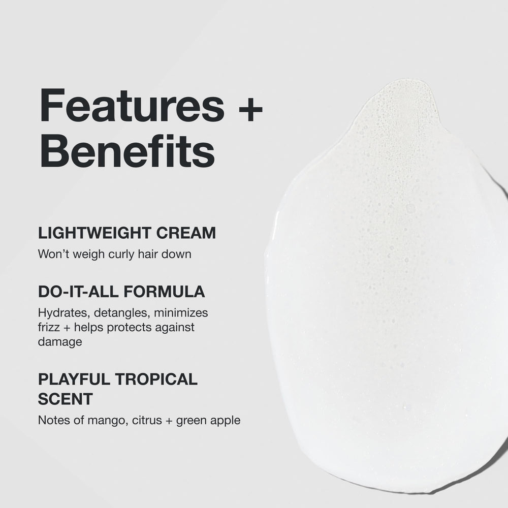 Paul Mitchell Full Circle Leave-In Cream close-up shows creamy texture and smooth glide