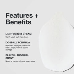 Paul Mitchell Full Circle Leave-In Cream close-up shows creamy texture and smooth glide