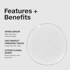 Tiny drop distributed through mid-lengths for even long-lasting gloss