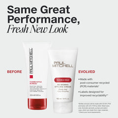 Paul Mitchell Re-Works pliable hold allows easy restyling across looks.