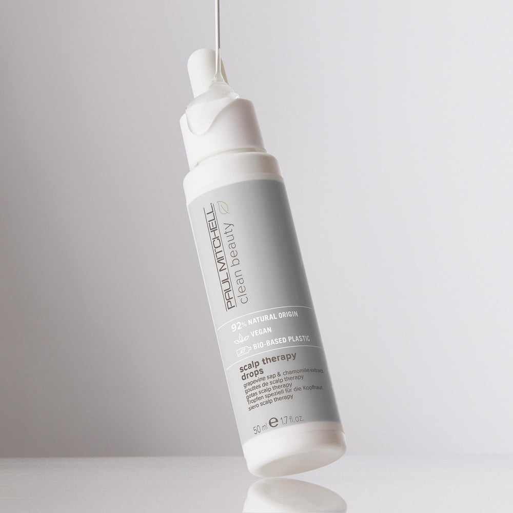 Paul Mitchell Clean Beauty Scalp Therapy Drops front view on minimalist packaging.
