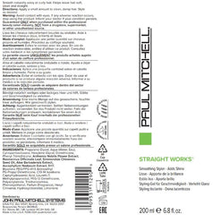 Paul Mitchell Straight Works texture swatch suggests smoothness and shine