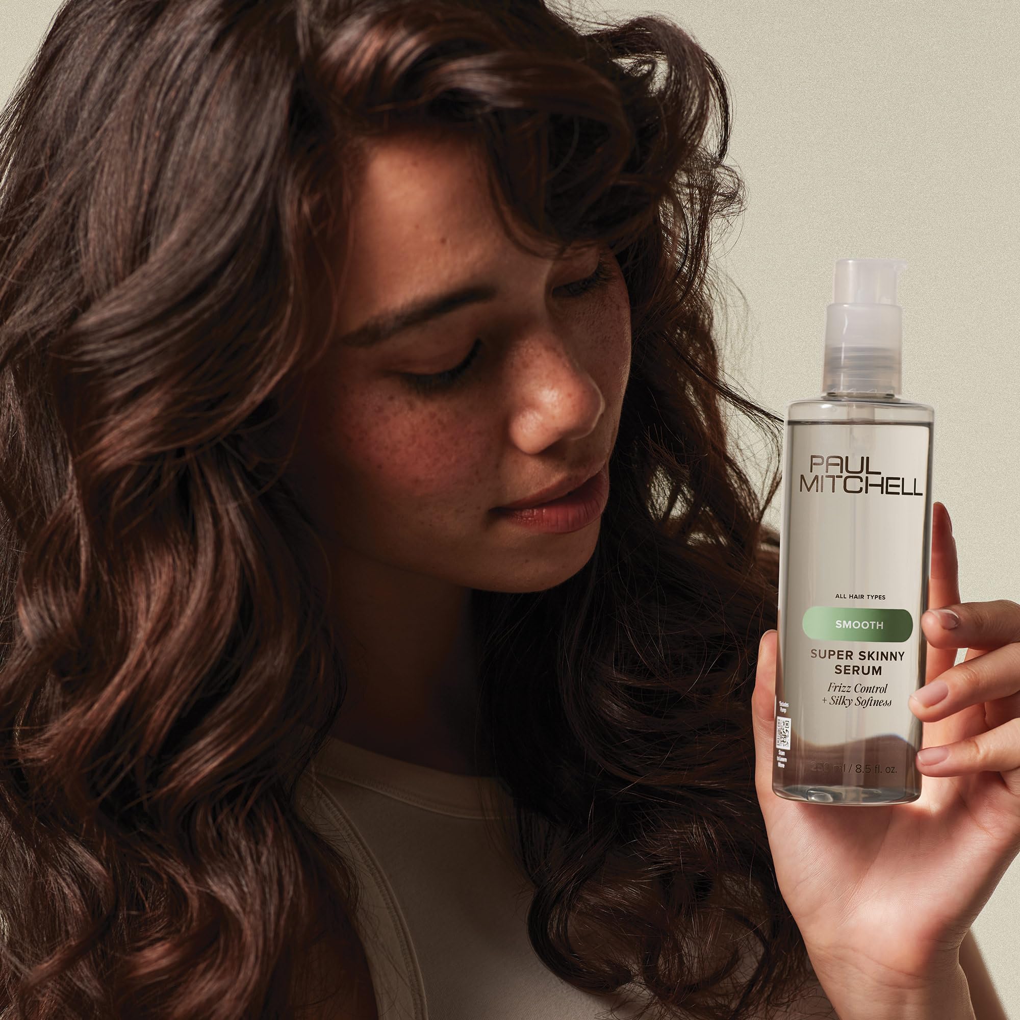 Paul Mitchell Super Skinny Serum keeps hair calm in all weather.
