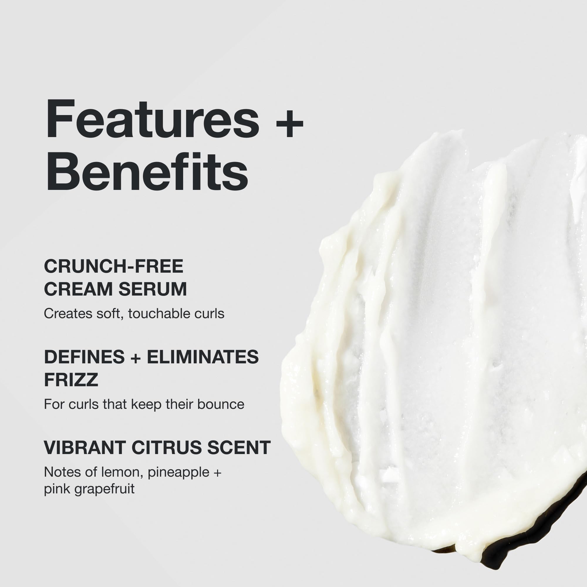 Twirl Around Cream Serum defines curls with soft, touchable hold