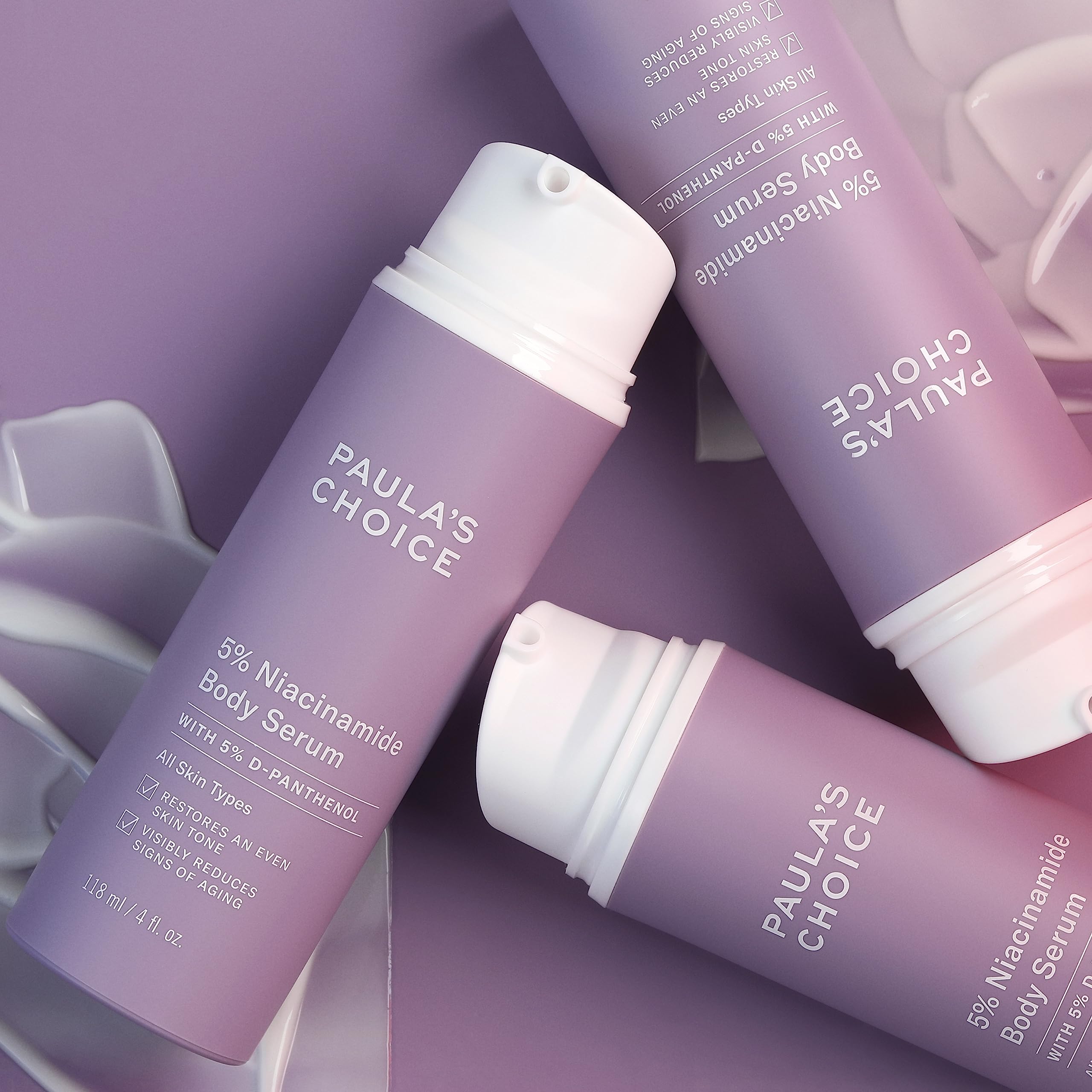 Paula's Choice 5% Niacinamide Body Treatment texture close-up reveals silky, weightless hydration.