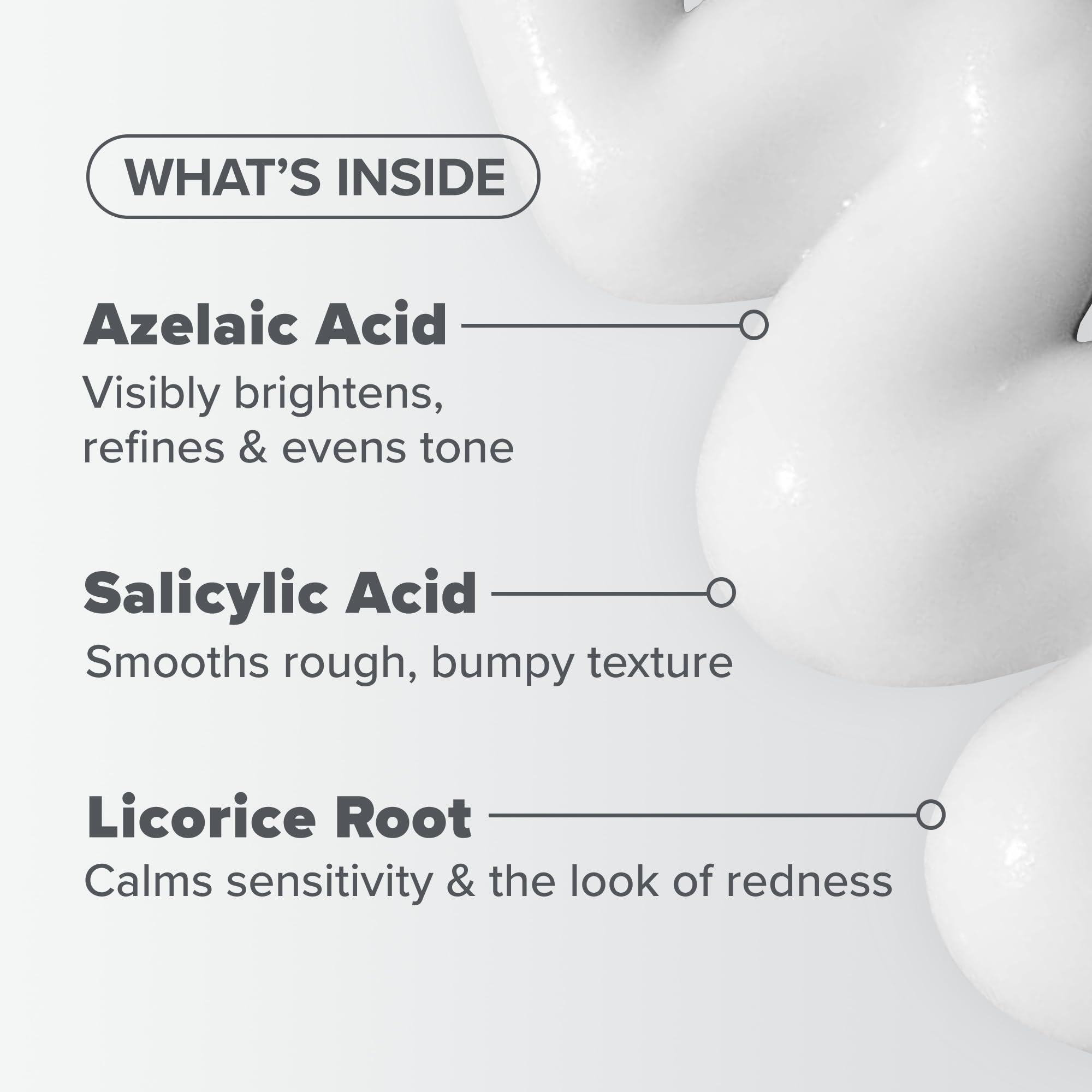 Close-up of pores before/after using Paula's Choice Boost to clarify skin