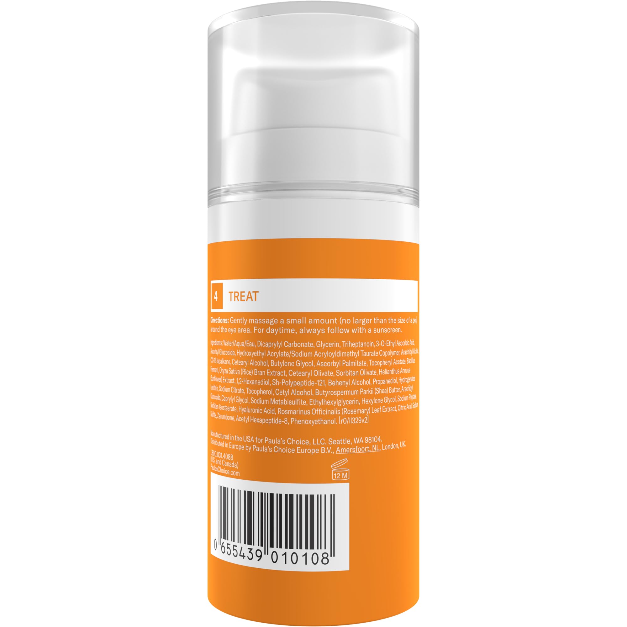 Paula's Choice C5 Super Boost Eye Cream applied under-eye demonstrates smoothing benefits.