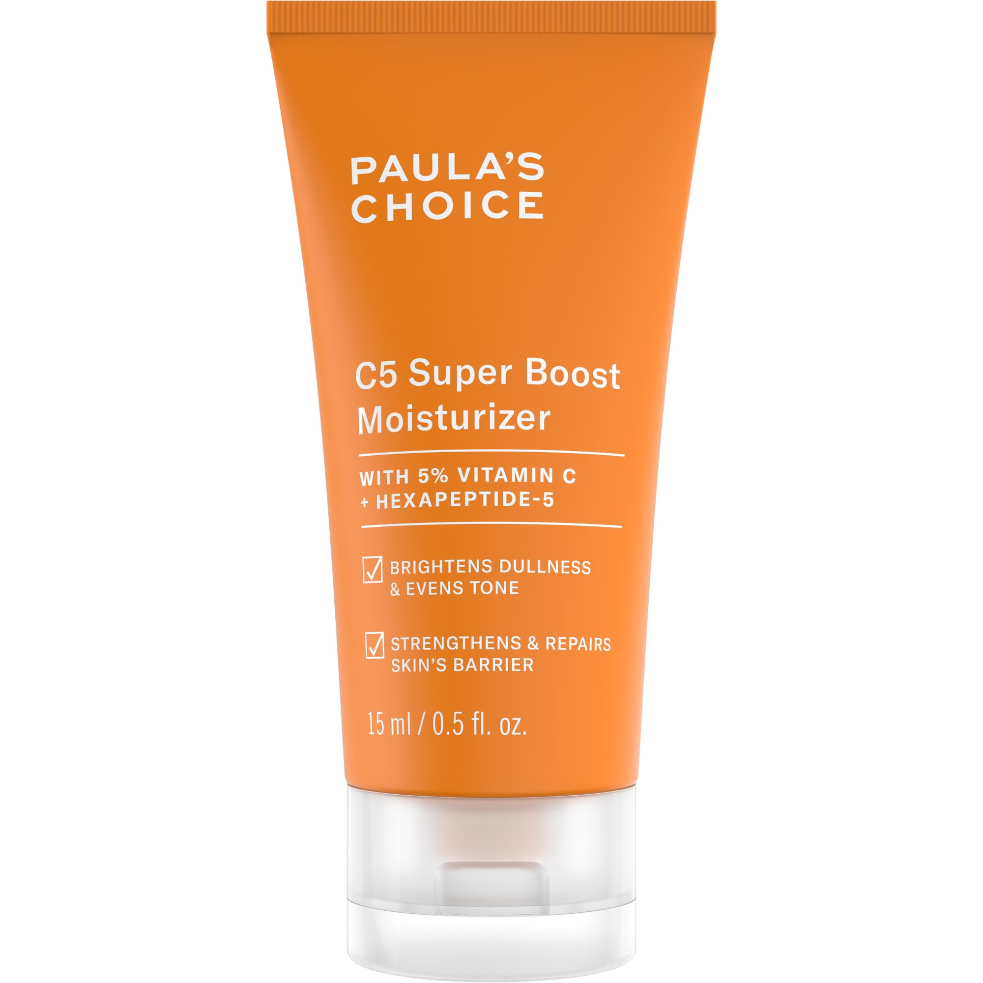 Paula's Choice C5 Super Boost Moisturizer bottle showing premium daily-use packaging and hydration potential.
